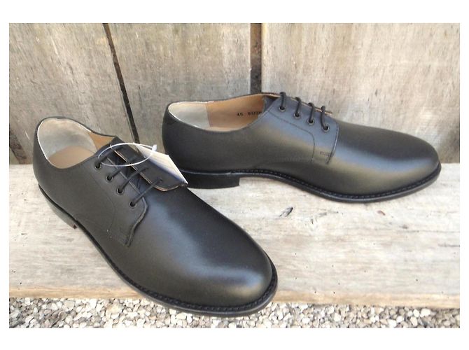 Autre Marque Scarpe Derby Iturri in Pelle Nera da Uomo Nero - vista 4