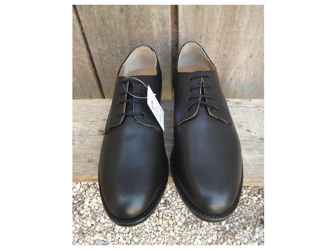 Autre Marque Scarpe Derby Iturri in Pelle Nera da Uomo Nero - vista 5