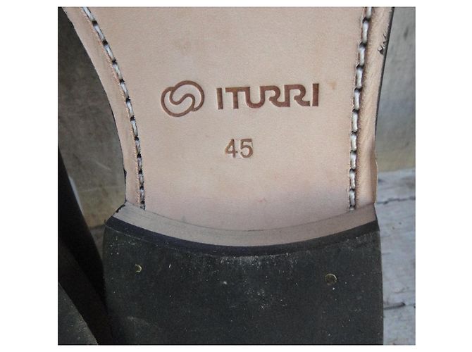 Autre Marque Scarpe Derby Iturri in Pelle Nera da Uomo Nero - vista 8