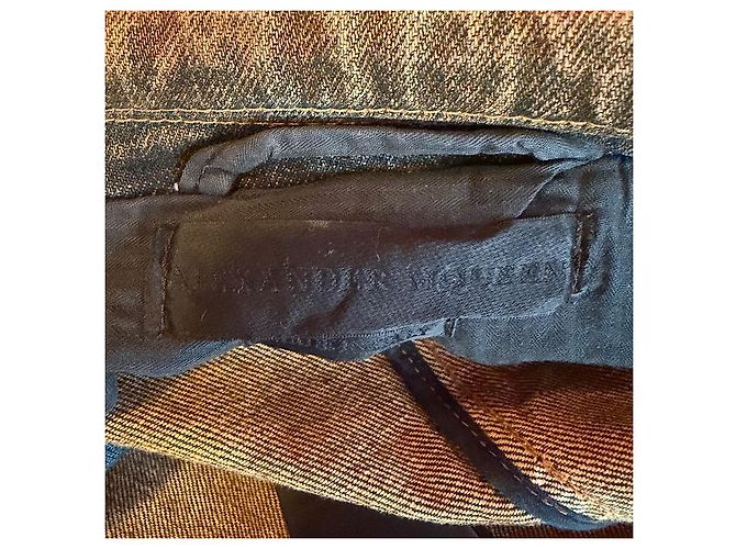 Alexander McQueen 05 AW Mudded Denim Blazer Braun - Ansicht 4