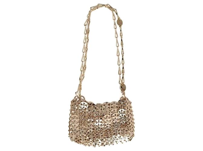 Paco Rabanne Bolsa de ombro Nano 1969 dourada - vista 2