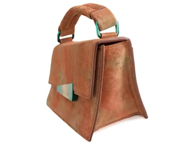 Borsa a tracolla Acne Studios Distortion in scamosciato marrone - vista 3