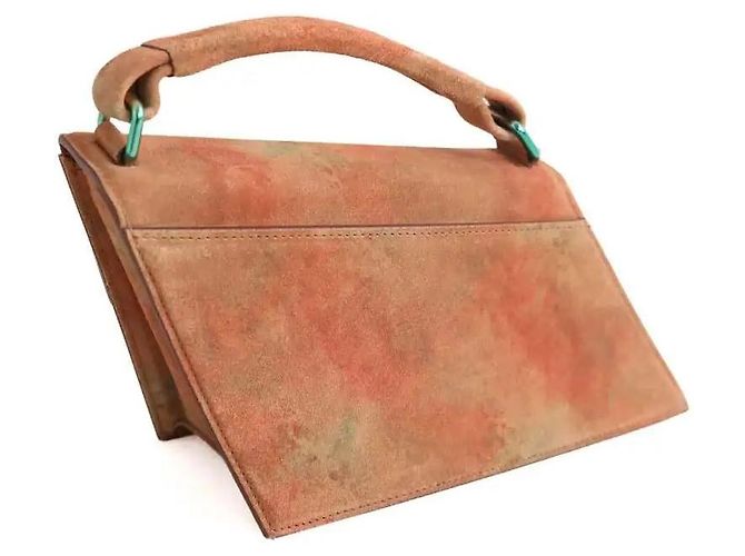 Borsa a tracolla Acne Studios Distortion in scamosciato marrone - vista 4