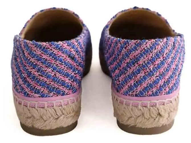 Chanel Espadrilles aus blauem Tweed - Ansicht 2