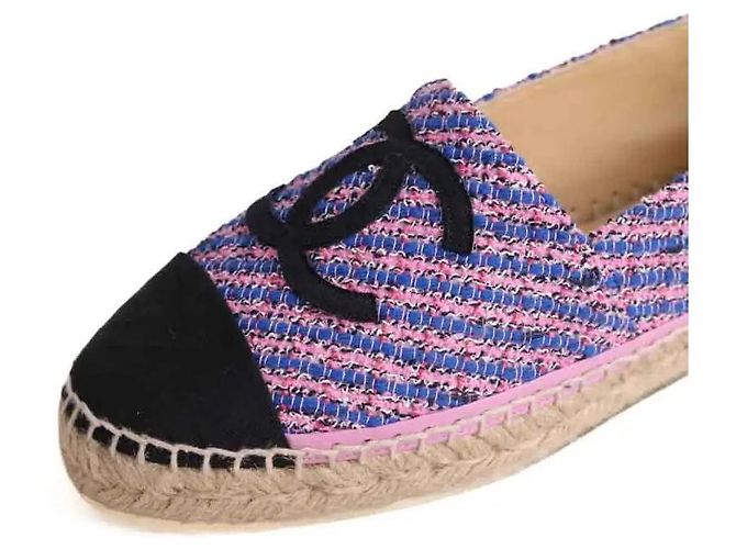 Chanel Espadrilles aus blauem Tweed - Ansicht 5