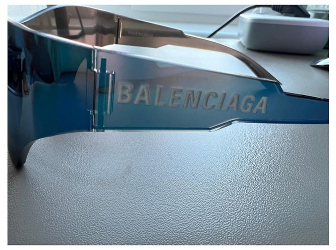 Occhiali da sole Balenciaga BB0040S Specchiati Blu - vista 11