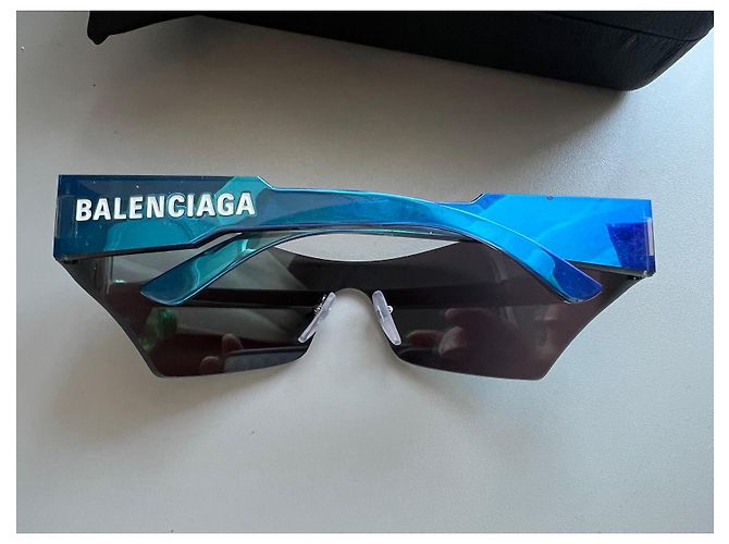 Occhiali da sole Balenciaga BB0040S Specchiati Blu - vista 2