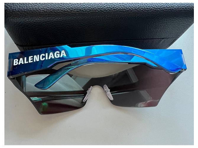 Occhiali da sole Balenciaga BB0040S Specchiati Blu - vista 6