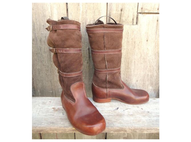 La Botte Gardiane Botas Camarguesa de Cuero Marrón - vista 2