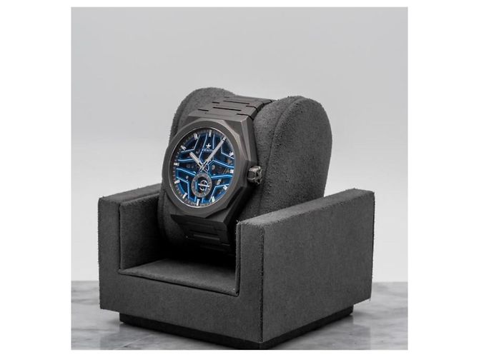 Zénith Orologio Zenith Defy El Primero Skeleton Blu Grigio - vista 4