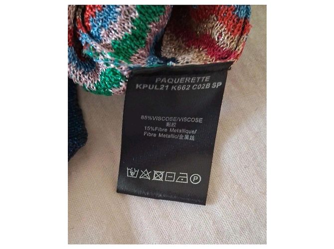 Zapa Multifarbiges Gestreiftes Strickkleid Rot Blau Mehrfarben Beige Grün - Ansicht 8