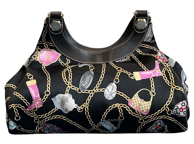 Borsa a Spalla Gucci Medium Satin Charmy - vista 4