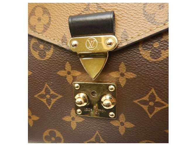 Borsa Louis Vuitton Monogram Reverse Pochette Metis MM Marrone - vista 15