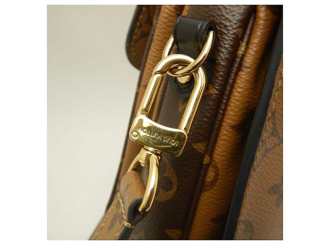 Borsa Louis Vuitton Monogram Reverse Pochette Metis MM Marrone - vista 17
