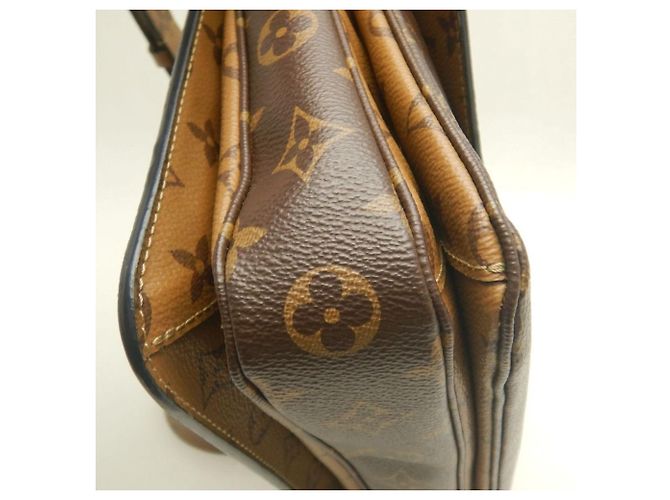 Borsa Louis Vuitton Monogram Reverse Pochette Metis MM Marrone - vista 18