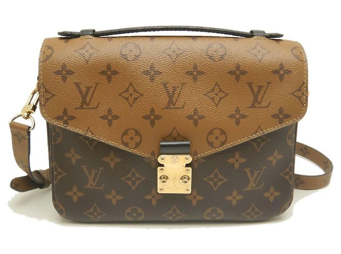 Borsa Louis Vuitton Monogram Reverse Pochette Metis MM Marrone - vista 2