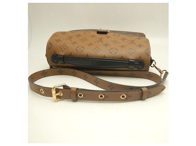 Borsa Louis Vuitton Monogram Reverse Pochette Metis MM Marrone - vista 6