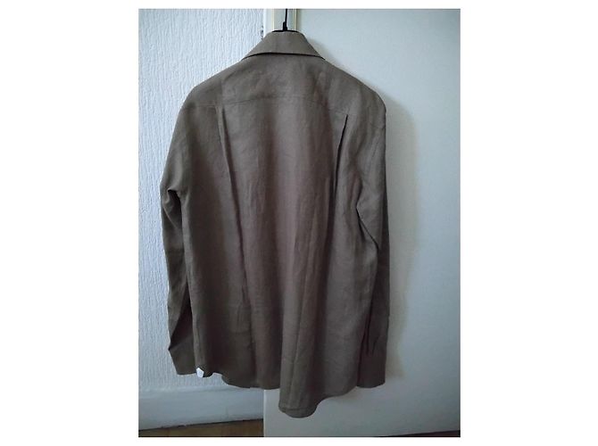 Camisa de lino Loro Piana Caqui - vista 2
