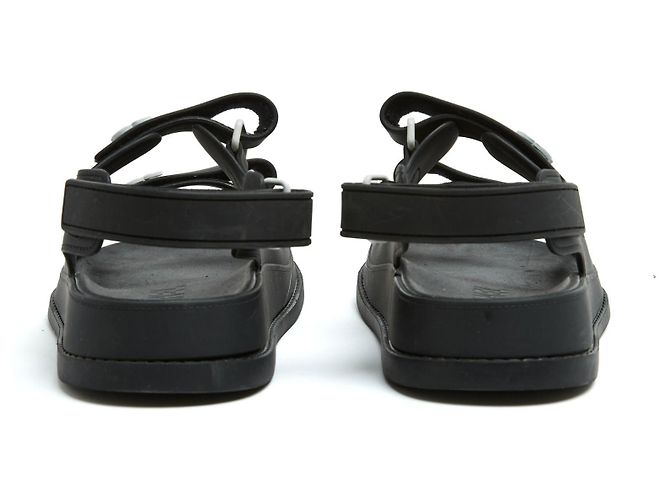 Chanel Sandales Dad Noir EU38 Gomma Nera White CC Sandali Dad Scarpe UK5 US7.5 Nero - vista 4