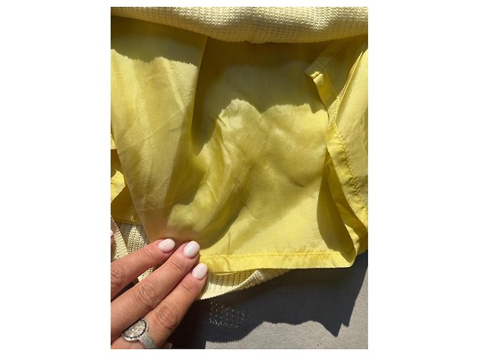 Courreges Falda Courrèges de punto amarilla con botones Amarillo - vista 5