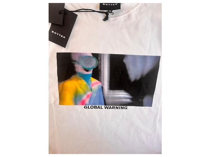 Autre Marque T-shirt Botter "Global Warning" in cotone bianco Multicolore - vista 2