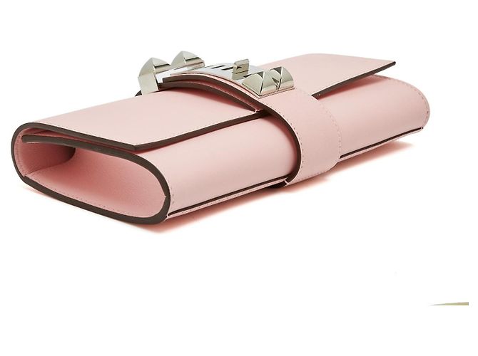 Médor Hermès 2019 Sac Pochette Collier de Chien Medor 23 Sakura Pink Bag Clutch Hermes Rosa - vista 5