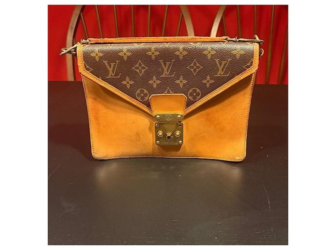 Borsa a tracolla Louis Vuitton Sac Biface Monogram Marrone Beige - vista 3