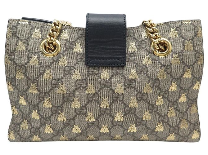 BOLSA GUCCI PADLOCK SMALL CHAIN TOILE GG SUPREME ABEILLE 498156 - vista 2