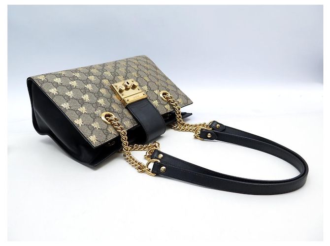 BOLSA GUCCI PADLOCK SMALL CHAIN TOILE GG SUPREME ABEILLE 498156 - vista 5
