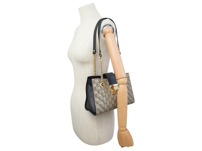 BOLSA GUCCI PADLOCK SMALL CHAIN TOILE GG SUPREME ABEILLE 498156 - vista 6