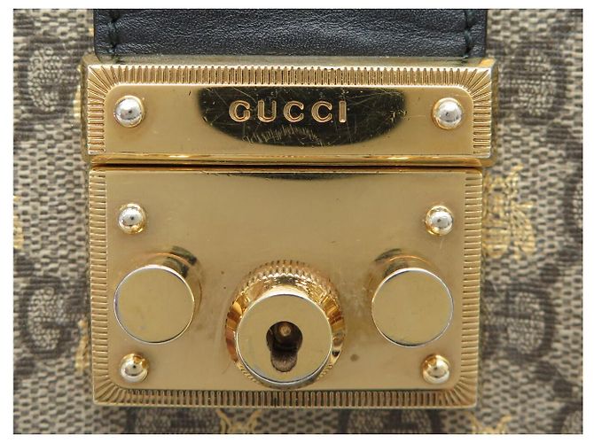 BOLSA GUCCI PADLOCK SMALL CHAIN TOILE GG SUPREME ABEILLE 498156 - vista 7