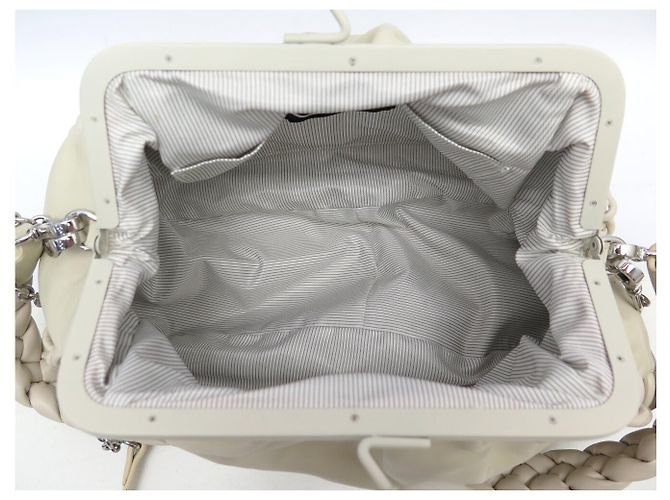 NUOVA BORSA A SPALLA MAX MARA PASTICCINO WEEKEND MW751H07T IN PELLE Crudo - vista 11