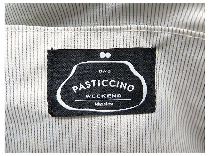 NUOVA BORSA A SPALLA MAX MARA PASTICCINO WEEKEND MW751H07T IN PELLE Crudo - vista 12