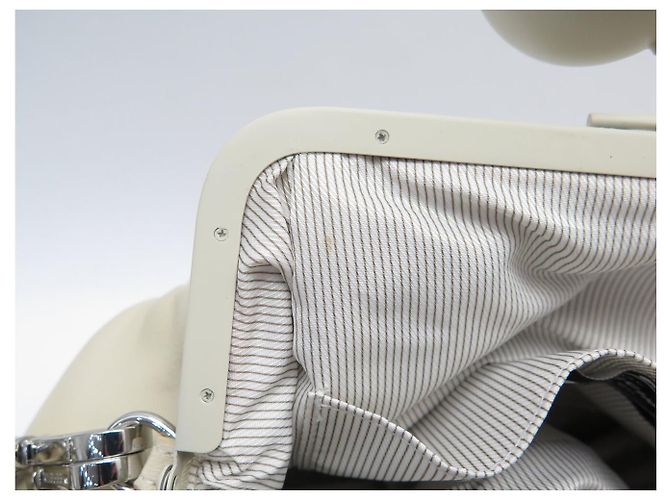 NUOVA BORSA A SPALLA MAX MARA PASTICCINO WEEKEND MW751H07T IN PELLE Crudo - vista 15