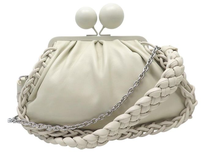 NUOVA BORSA A SPALLA MAX MARA PASTICCINO WEEKEND MW751H07T IN PELLE Crudo - vista 2