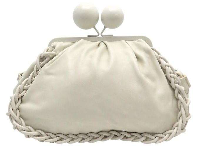 NUOVA BORSA A SPALLA MAX MARA PASTICCINO WEEKEND MW751H07T IN PELLE Crudo - vista 3
