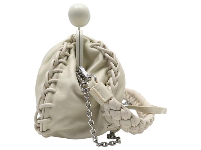 NUOVA BORSA A SPALLA MAX MARA PASTICCINO WEEKEND MW751H07T IN PELLE Crudo - vista 5