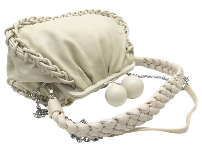 NUOVA BORSA A SPALLA MAX MARA PASTICCINO WEEKEND MW751H07T IN PELLE Crudo - vista 7