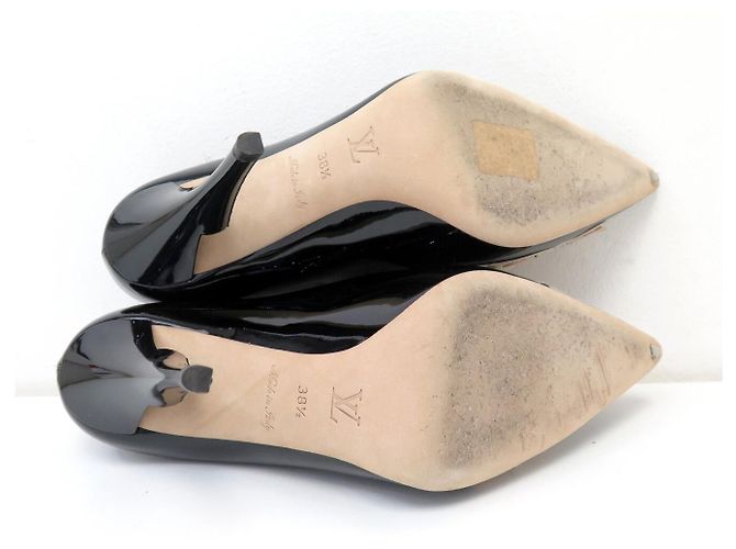 LOUIS VUITTON AFTER DARK RIVIERA 38.5 SCHWARZ LACKLEDER PUMPS - Ansicht 7