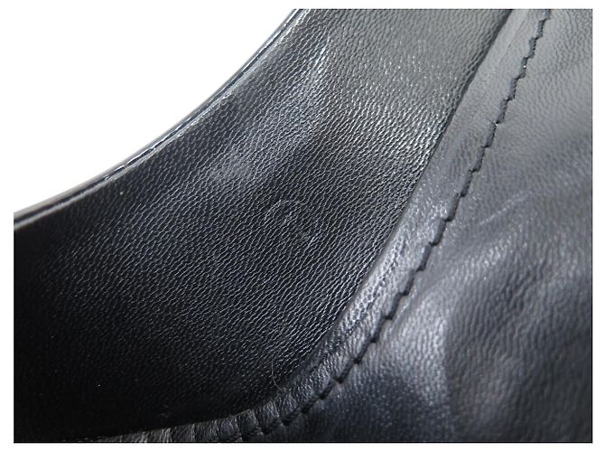 LOUIS VUITTON AFTER DARK RIVIERA 38.5 SCHWARZ LACKLEDER PUMPS - Ansicht 9