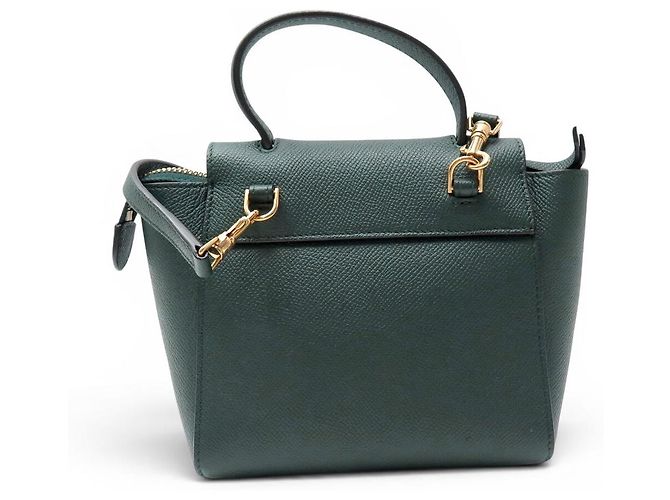 16 Céline NUOVA BORSA CELINE BELT PICO 194263 PELLE GRANULATA VERDE CON TRACCOLLA - vista 2