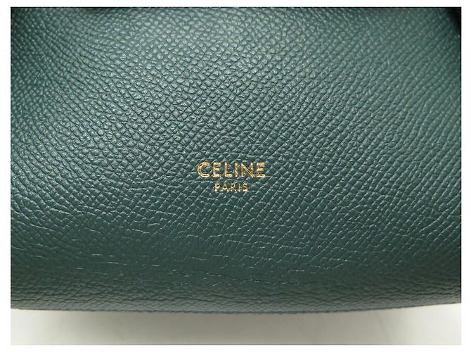16 Céline NUOVA BORSA CELINE BELT PICO 194263 PELLE GRANULATA VERDE CON TRACCOLLA - vista 5
