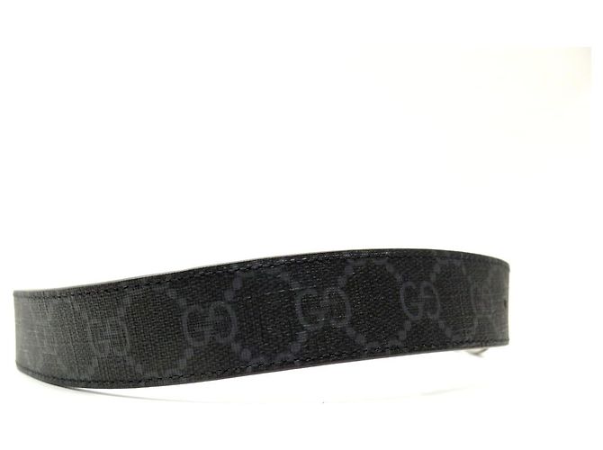 GUCCI MARMONT GG BOUCLE REVERSIBLE T65 CANVAS MONOGRAMM & LEDER GÜRTEL Schwarz - Ansicht 4