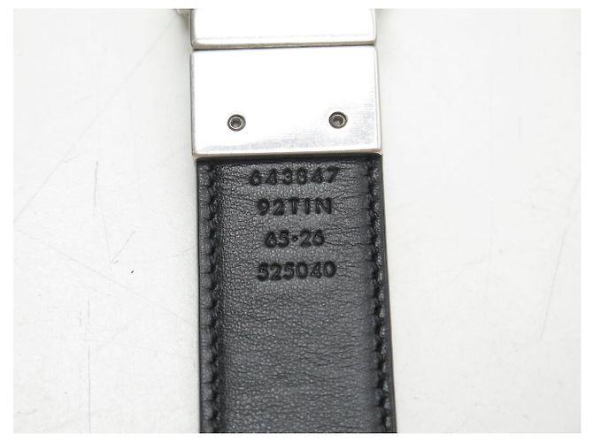 GUCCI MARMONT GG BOUCLE REVERSIBLE T65 CANVAS MONOGRAMM & LEDER GÜRTEL Schwarz - Ansicht 9