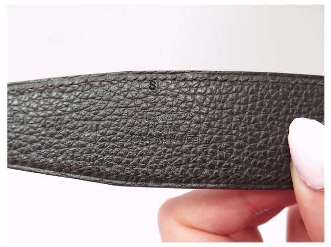Hermès NEUER HERMES GÜRTEL T80 32MM REVERSIBEL GRAINLEDER BRAUN WILDLEDER - Ansicht 7