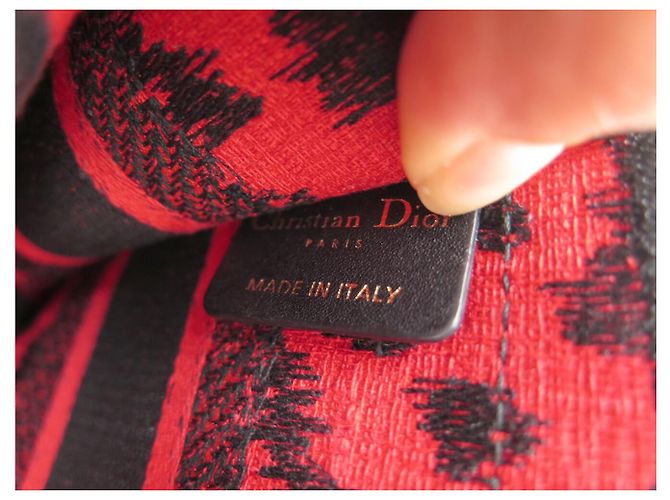 NUOVO SACCA A MANO CHRISTIAN DIOR TOTE BOOK MINI MIZZA LEOPARD ROSSO - vista 7
