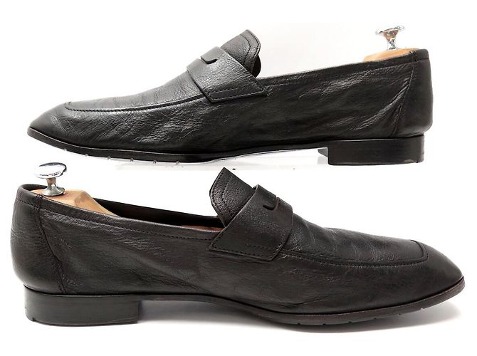 SCARPE BERLUTI ANDY 10.5 44.5 MOCASSINI IN PELLE MORBIDA Marrone - vista 2
