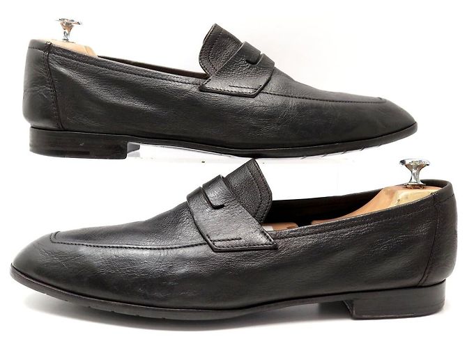 SCARPE BERLUTI ANDY 10.5 44.5 MOCASSINI IN PELLE MORBIDA Marrone - vista 3
