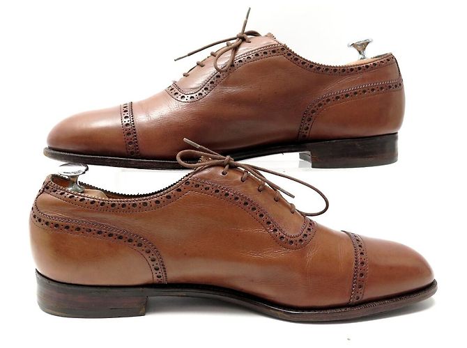 Autre Marque SCARPE EDWARD GREEN CANTERBURY OXFORD 10.5 44.5 PELLE MARRONE - vista 2