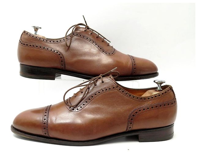 Autre Marque SCARPE EDWARD GREEN CANTERBURY OXFORD 10.5 44.5 PELLE MARRONE - vista 3